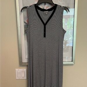 Talbots Striped BLK/WHT Shift dress